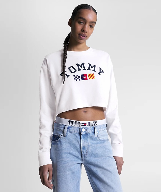 T-SHIRT OVERSIZE A MANICHE LUNGHE TOMMY JEANS
