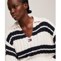 PULLOVER CROP A RIGHE TOMMY JEANS