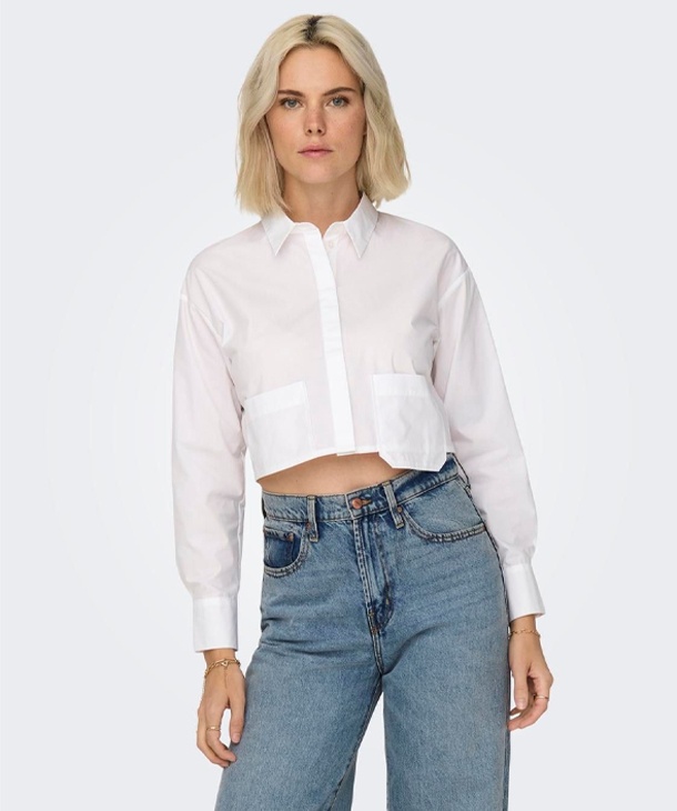 CAMICIA CROPPED CON TASCHINO ONLY