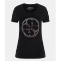 T-SHIRT LOGO FRONTALE STRASS GUESS