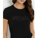 T-SHIRT CON LOGO IN PIZZO SANGALLO GUESS